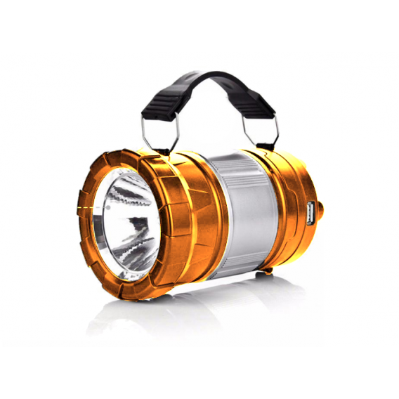 Lampada Solar Led De Bateria Recarregável Retrátil Dourada